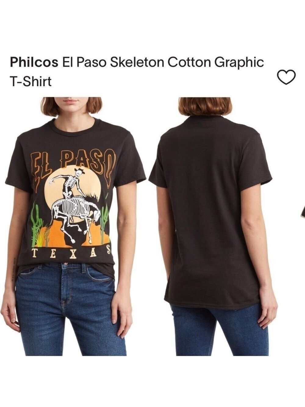 NEW w Tags Nordstrom Philcos El Paso Skeleton Cotton Graphic T-Shirt size Medium